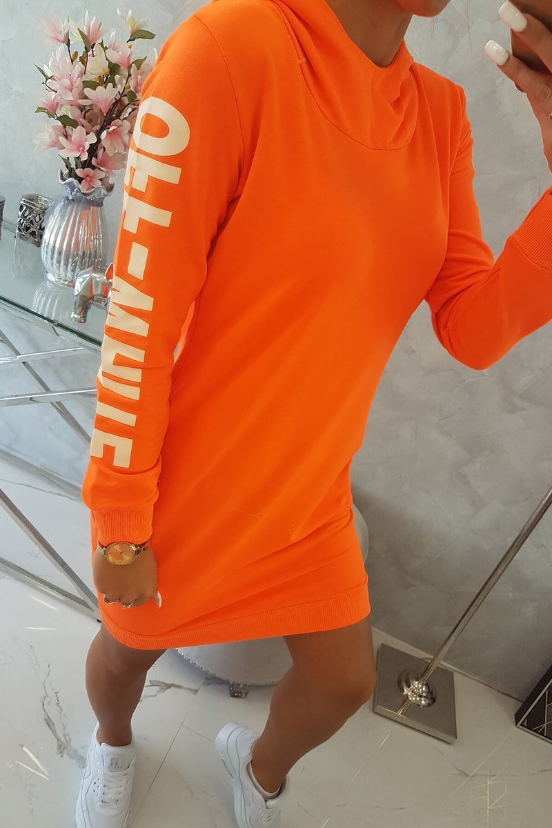 športové šaty oranžový neon